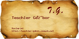Teschler Gábor névjegykártya