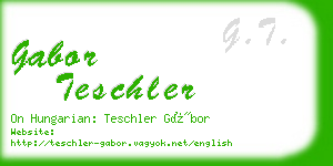 gabor teschler business card
